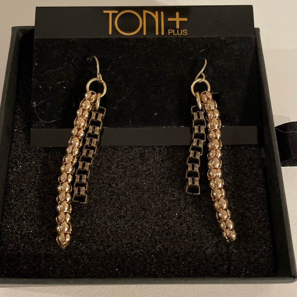 💥$10 or 3 for $15💥 Gold Tone and Brown Earrings NWT